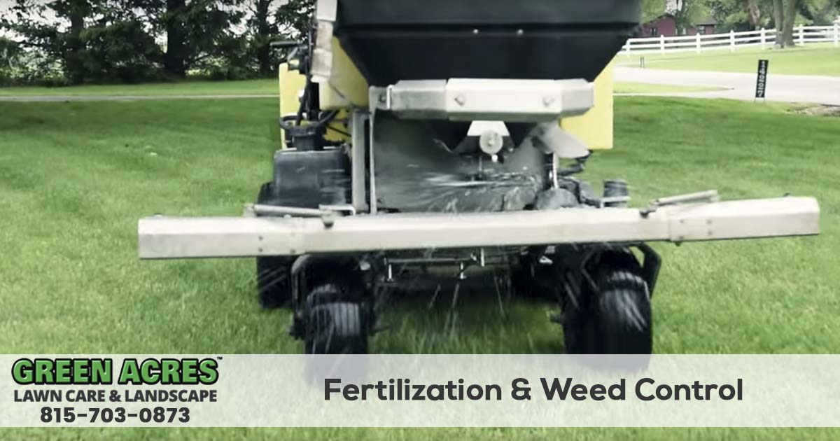 Lawn fertilization and weed control services.